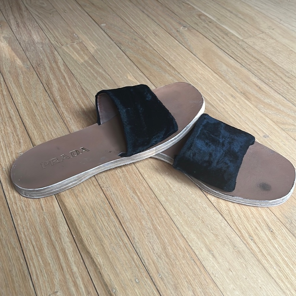 Velvet Prada Slides